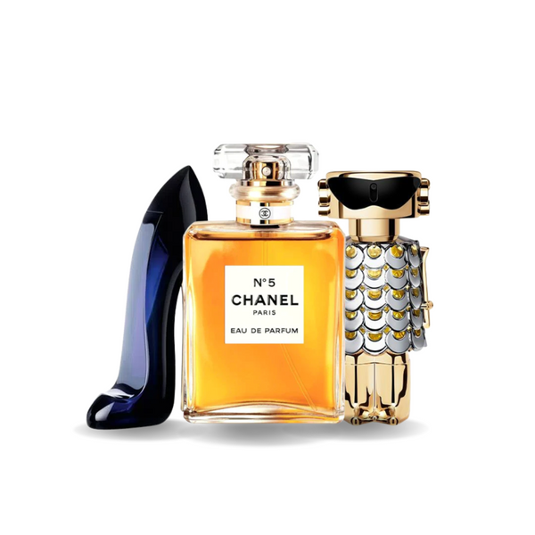 Sonderangebot: 3 Parfums – Carolina Herrera GOOD GIRL, Chanel Nº5 und Paco Rabanne FAME