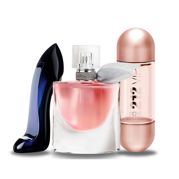 Sonderangebot: 3 Parfums – Carolina Herrera GOOD GIRL, Lancôme LA VIE EST BELLE und Carolina Herrera 212 VIP ROSÉ 100 ml