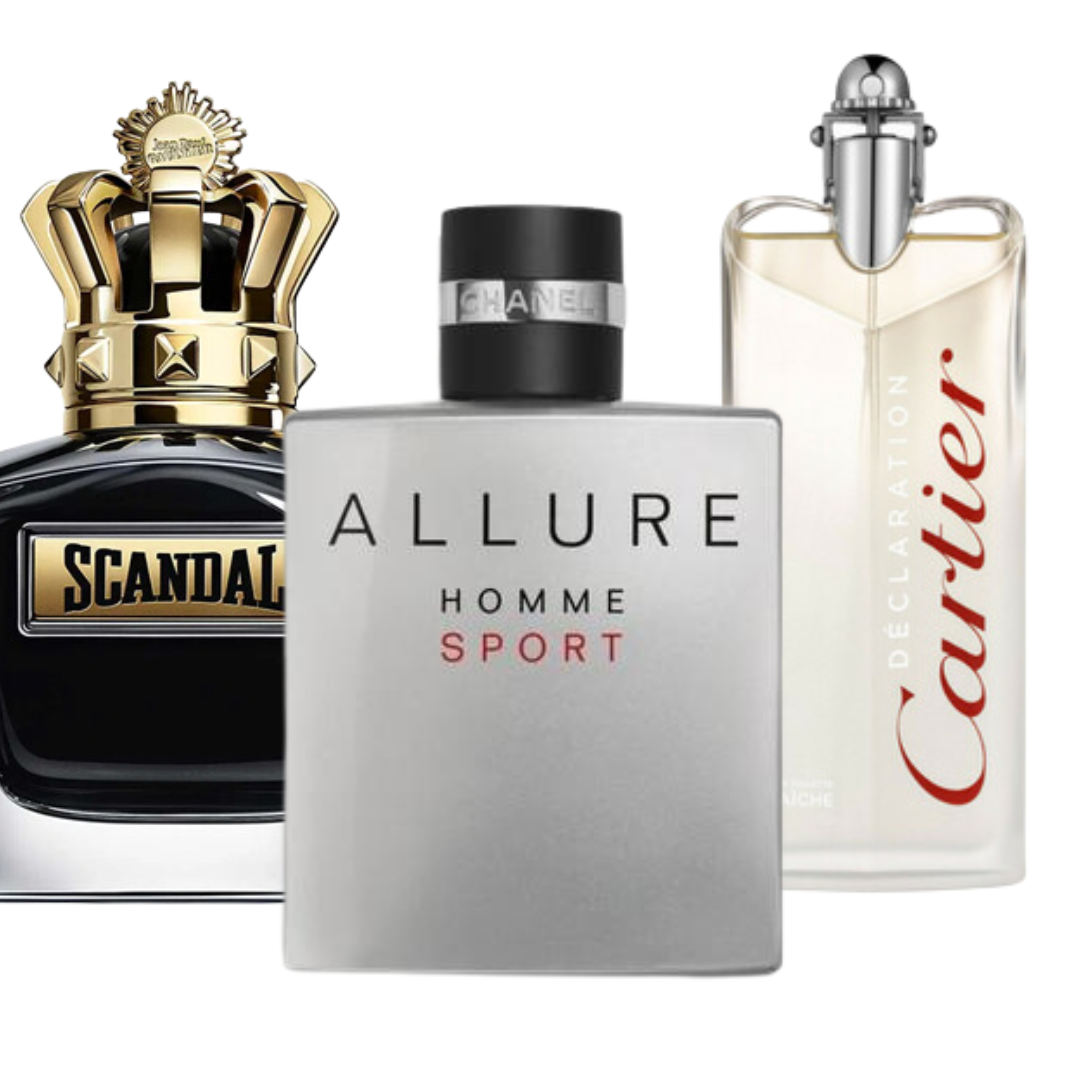 Sonderangebot: 3 Parfums – Allure Homme Sports, Jean Paul Gaultier Scandal und Cartier Declaration 100 ml