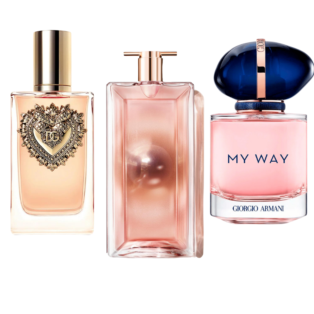 Sonderangebot: 3 Parfums – Dolce & Gabanna Devotion, My Way Giorgi Armani und Lancôme Idôle 100 ml
