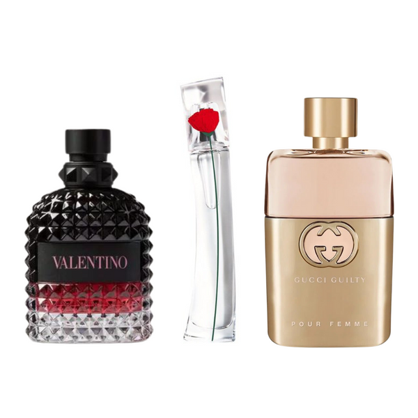 Sonderangebot: 3 Parfums – Gucci Guilt, Valentini Intense und Flower Kenzo 100 ml