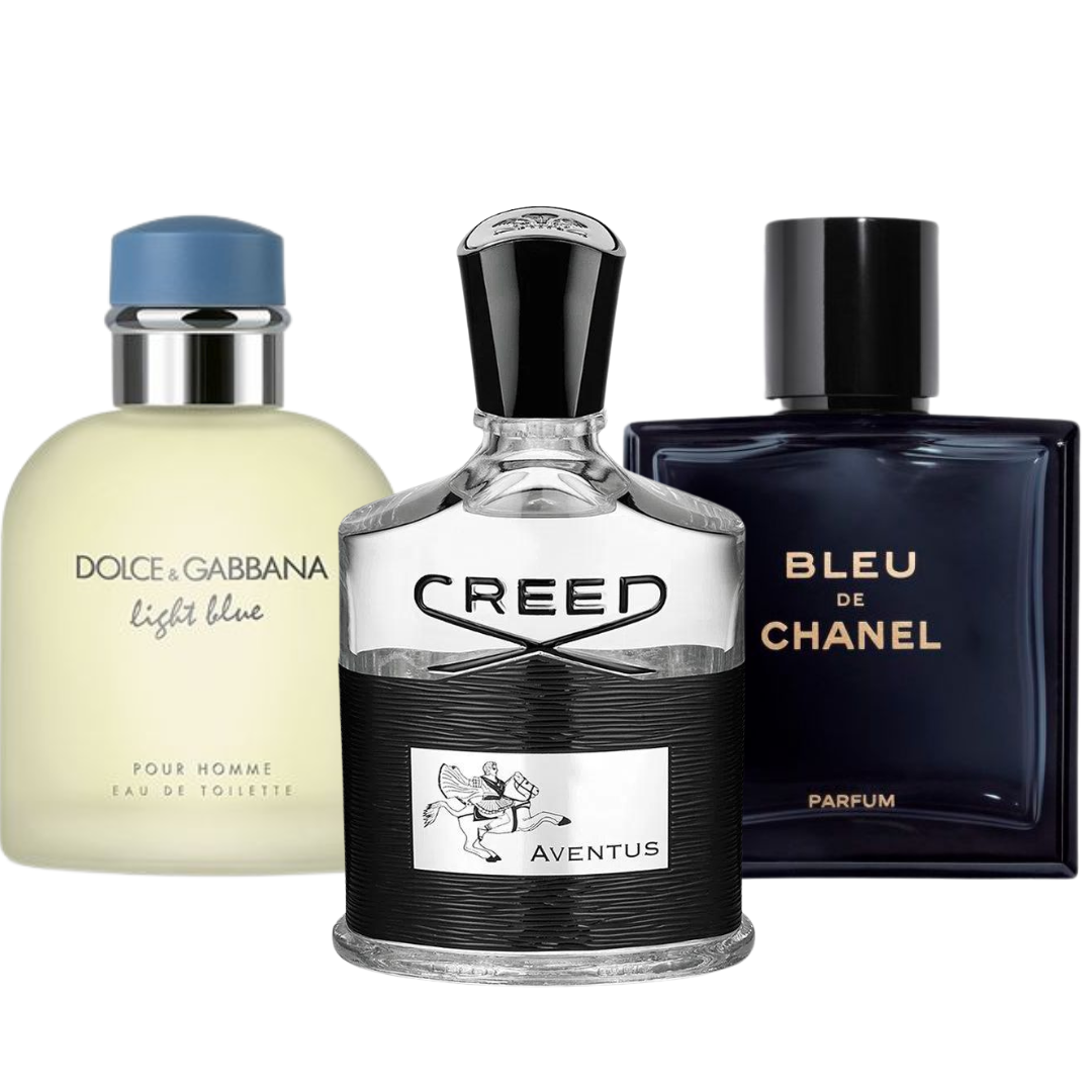 Sonderangebot: 3 Parfums – Bleu de Chanel, Creed Aventus und Light Blue Dolce Gabbana 100 ml