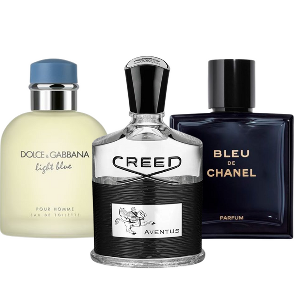 Sonderangebot: 3 Parfums – Bleu de Chanel, Creed Aventus und Light Blue Dolce Gabbana 100 ml